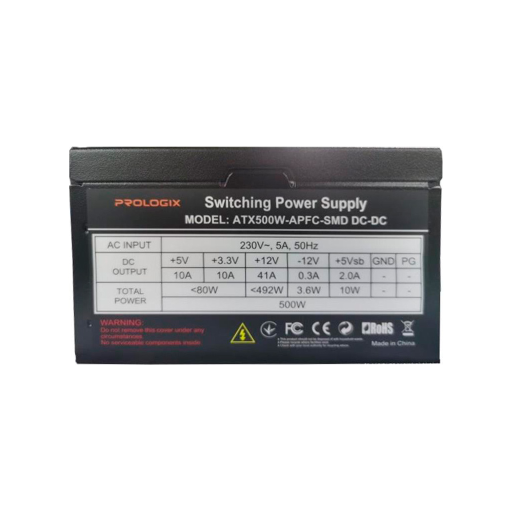 Блок живлення Prologix 500W (Prologix 500W APFC_Bulk) - зображення 1