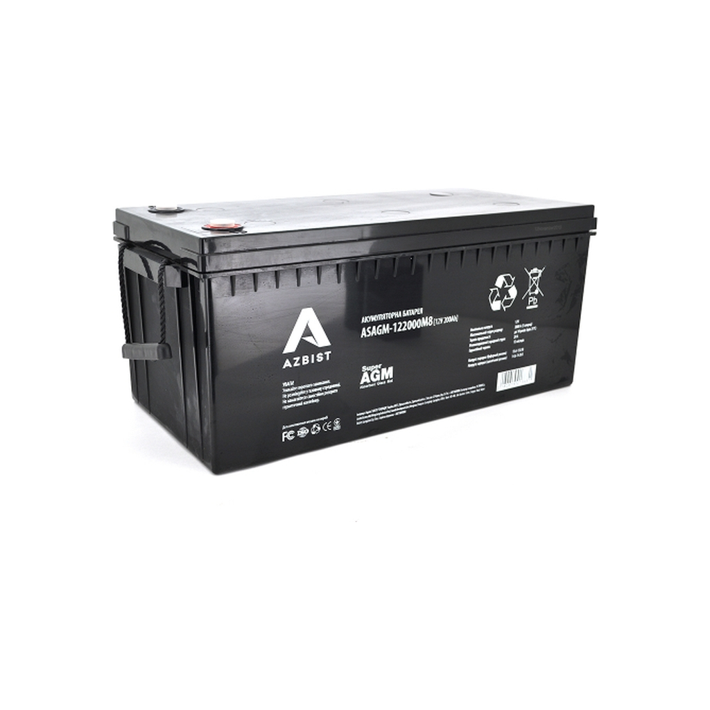 Батарея до ДБЖ AZBIST 12V 200 Ah Super AGM (ASAGM-122000M8) - зображення 1