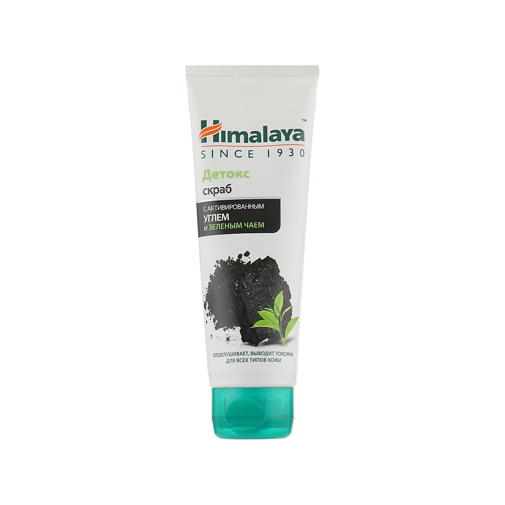Скраб для обличчя Himalaya Herbals Детокс-скраб для вмивання з вугіллям і зеленим чаєм 75 мл (6291107221793) - изображение 1
