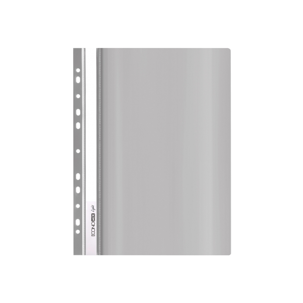 Папка-швидкозшивач Economix А4 Light з перфорації, сіра (E38504-10) - зображення 1