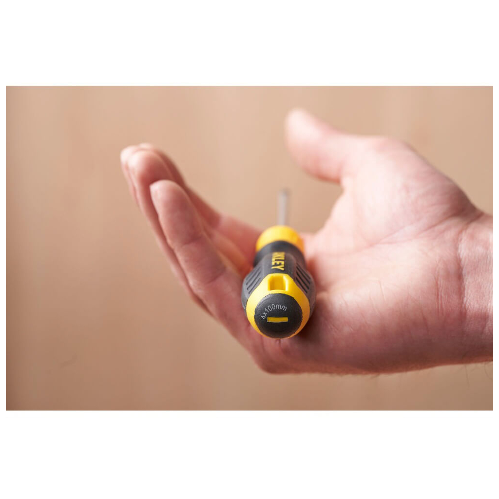 Викрутка Stanley Cushion Grip, SL4x100мм, з паралельним джалом. (STHT16195-0) - изображение 4