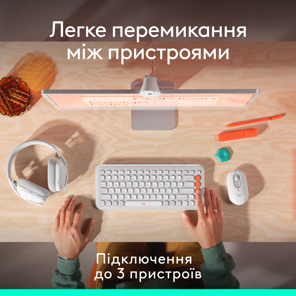 Мишка Logitech POP Mouse With Emoji Bluetooth Rose (910-007413) - зображення 7