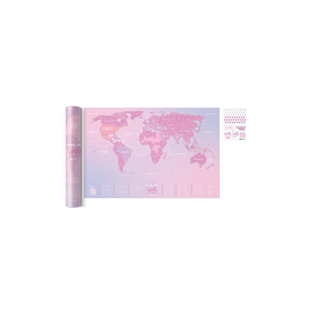 Скретч карта 1DEA.me Travel Map Love World англійська (13104) - изображение 4