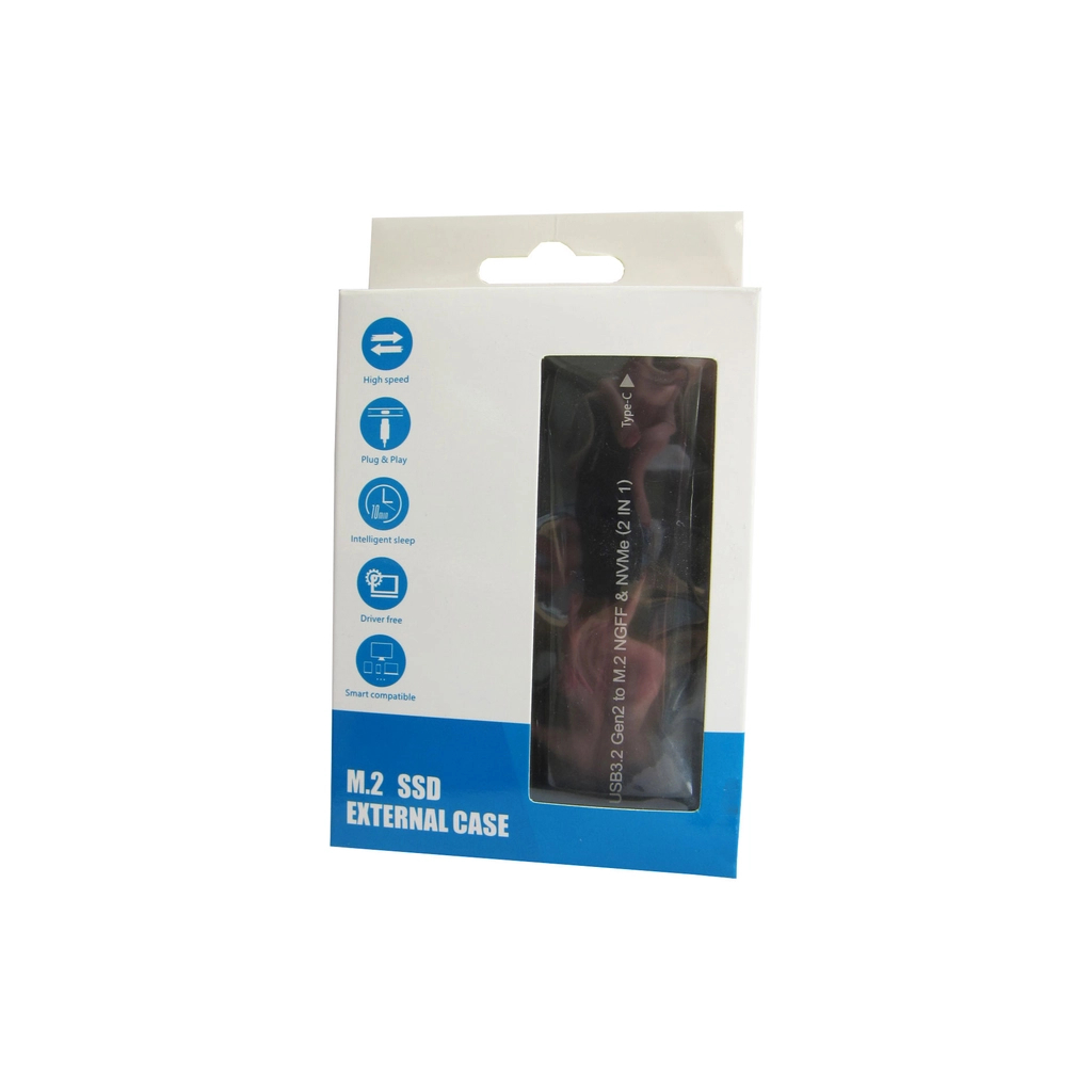 Кишеня зовнішня Dynamode M.2 SSD NVMe/SATA combo USB3.2 GEN2 Type-C aluminium black (DM-CAD-SSD10) - зображення 8