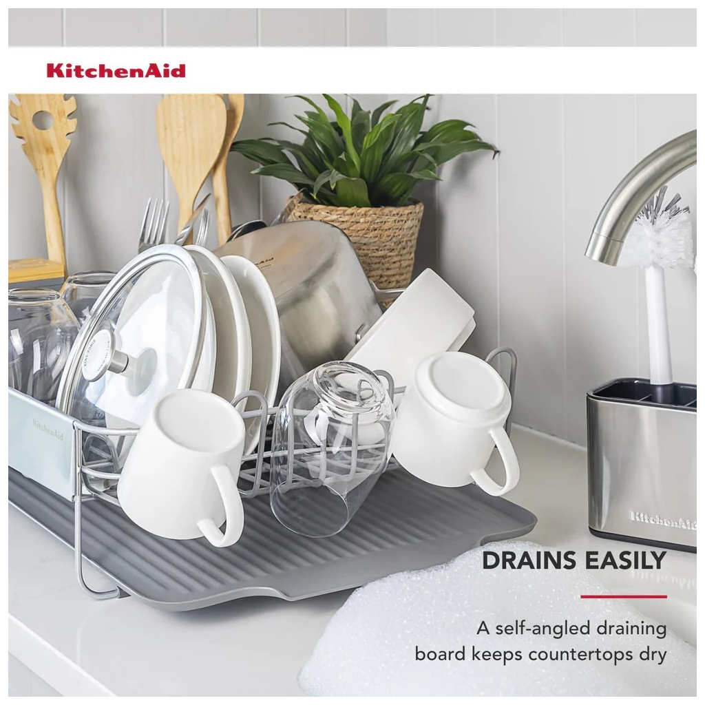 Сушарка для посуду KitchenAid Sinkware 61,5 x 38,5 x 37,5 см сірий (KEG896BXCGA) - зображення 6