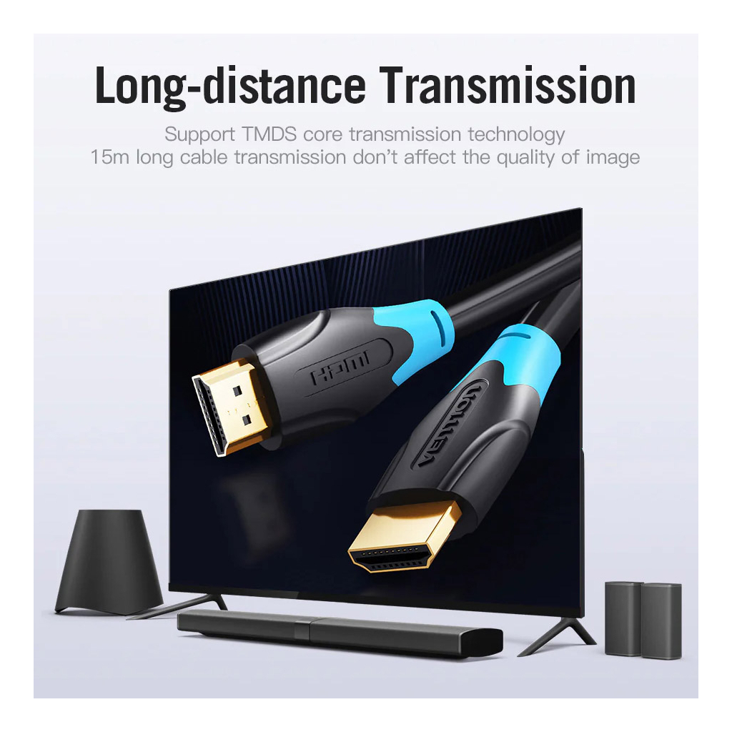 Кабель мультимедійний HDMI M to HDMI M 1.0m V2.0 Vention (AACBF) - изображение 6