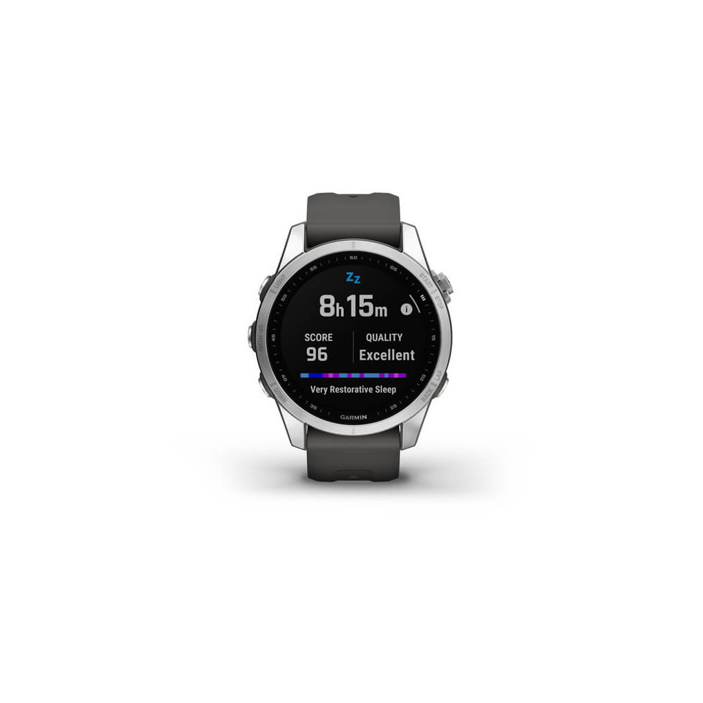 Смарт-годинник Garmin fenix 7S Stainless Steel w/ Graphite Band, GPS (010-02539-01) - зображення 9