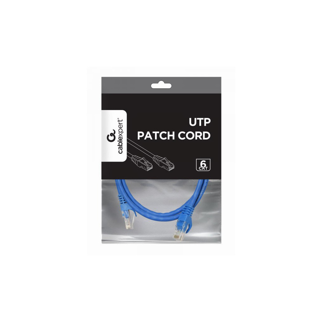 Патч-корд Cablexpert 1.5м UTP cat 6 CCA blue (PP6U-1.5M/B) - изображение 2