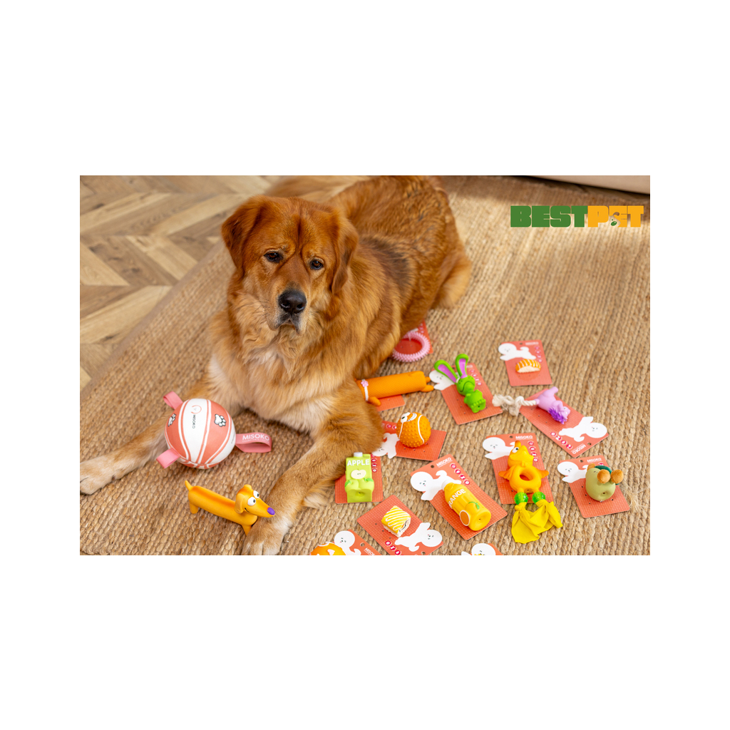 Іграшка для собак MISOKO&CO Тенісний м'ячик помаранчевий 7.5 см (BEIRJ00914) - зображення 2