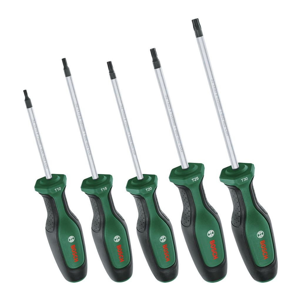 Набір викруток Bosch Torx 5шт, T10, 15, 20, 25, 30. (1.600.A02.BX6) - изображение 1