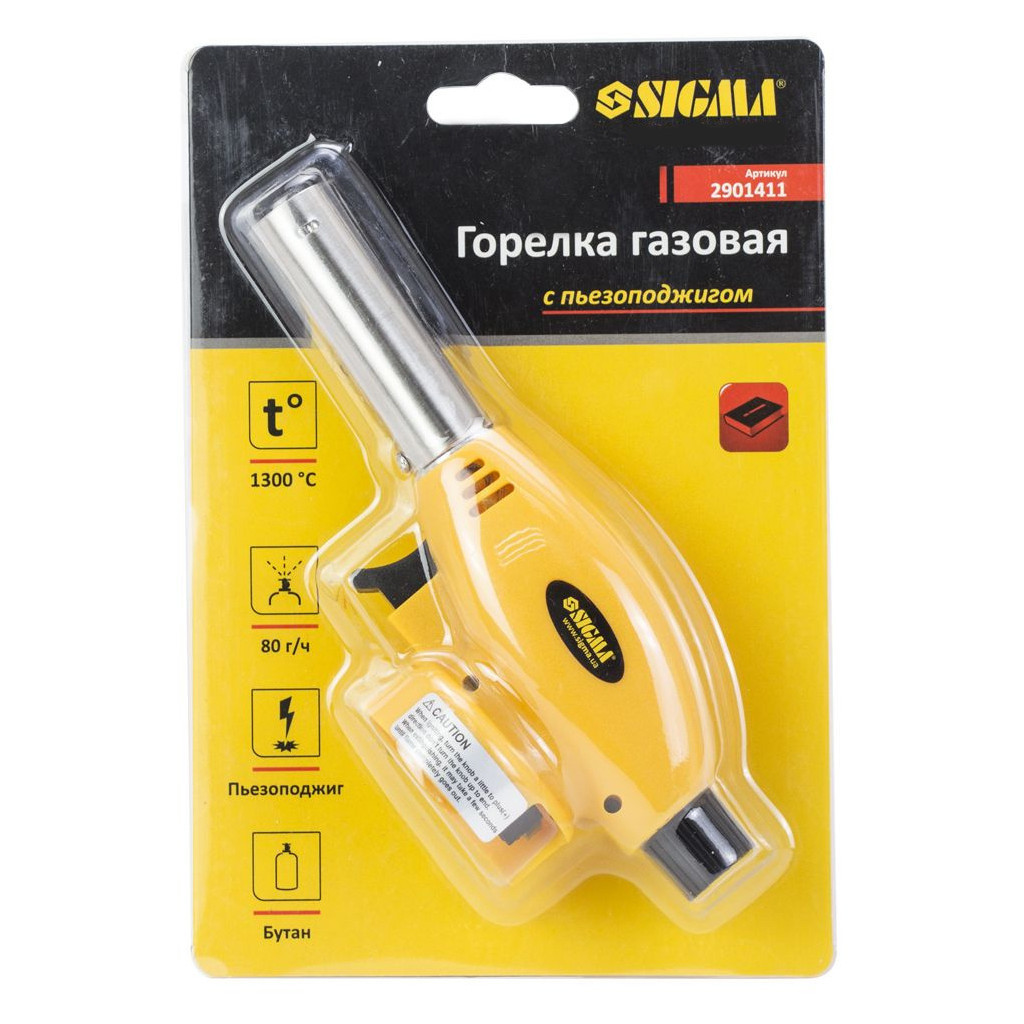 Газовий паяльник Sigma стандарт з п'єзопідпалом (2901411) - зображення 6