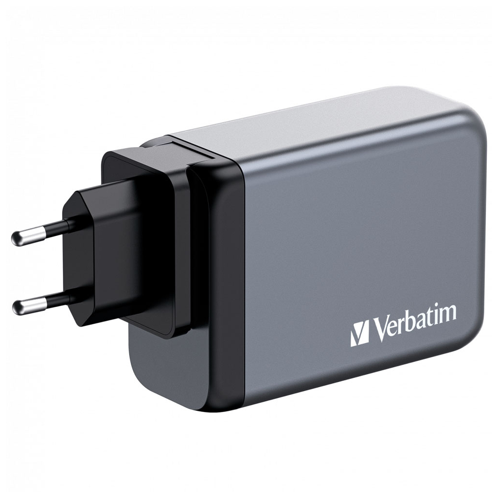 Зарядний пристрій Verbatim GaN 240 W 4 ports (USB-C-140 W,USB-C-100 W,USB-C-65 W /USB-A -3.0) (32205) - зображення 2