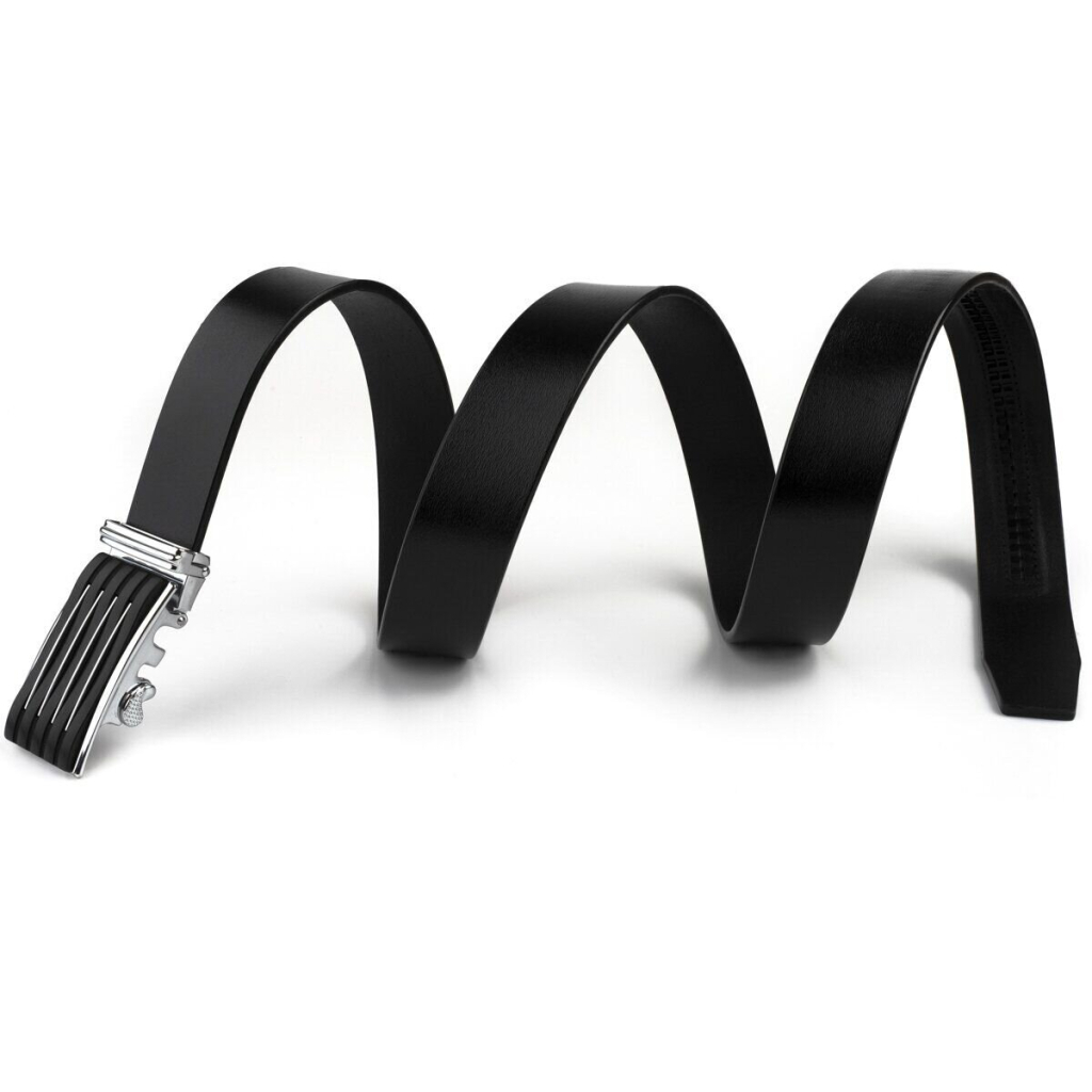 Ремінь Vintage Чоловічий з автоматичною пряжкою смужка Чорний (20301) - зображення 2