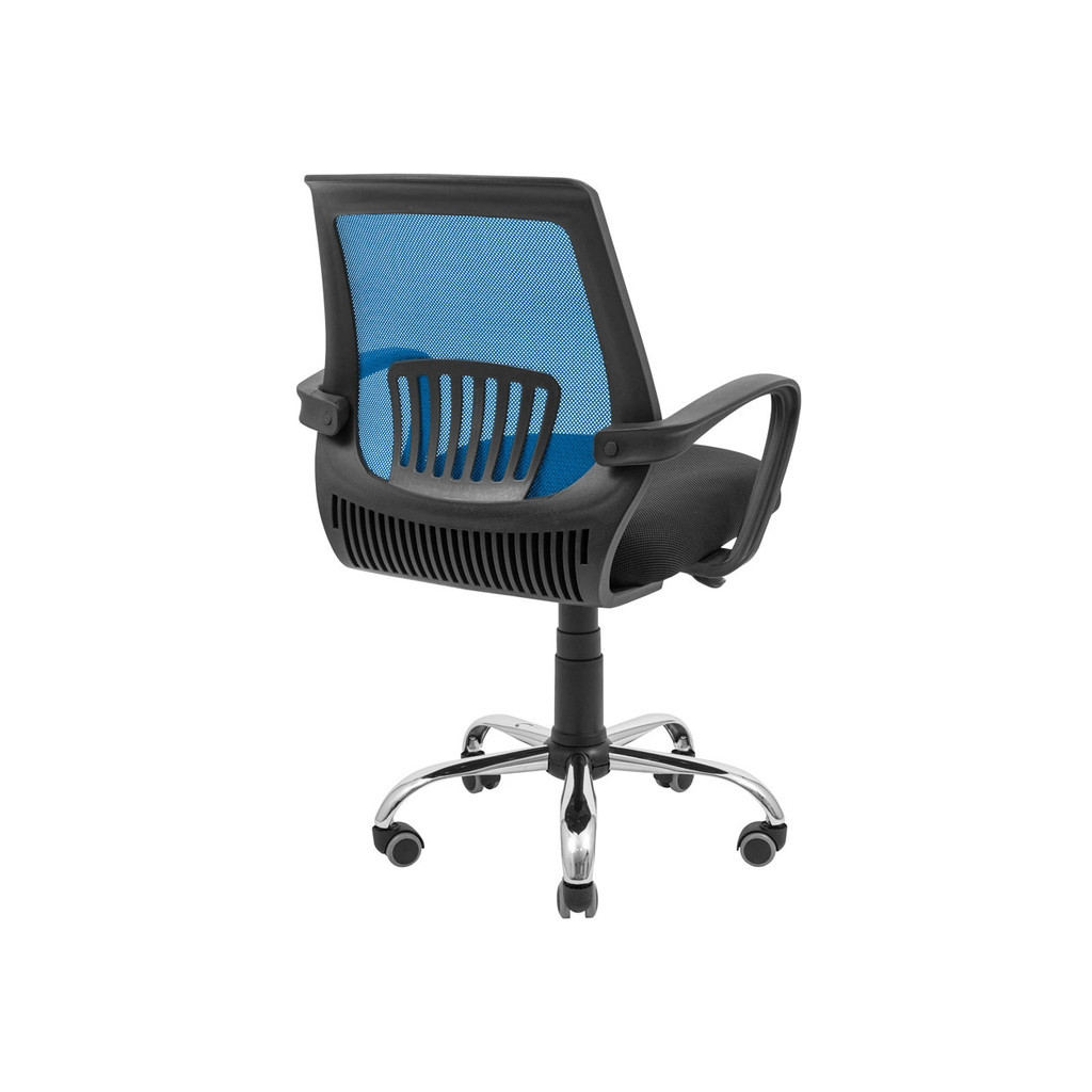 Офісне крісло Richman Стар Хром Піастра Сітка чорна + синя (ADD0003154) - зображення 4