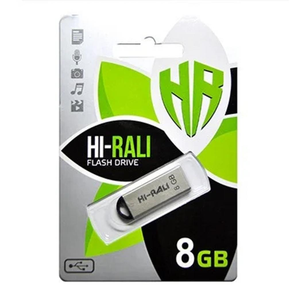 USB флеш накопичувач Hi-Rali 8GB Fit Series Silver USB 2.0 (HI-8GBFITSL) - зображення 2