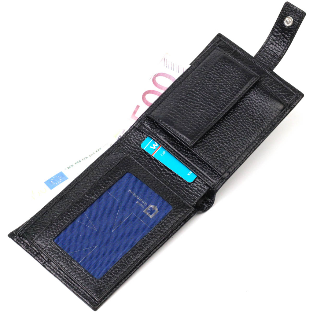 Гаманець Bond Accessories З натуральної шкіри Чорний (22042) - зображення 6