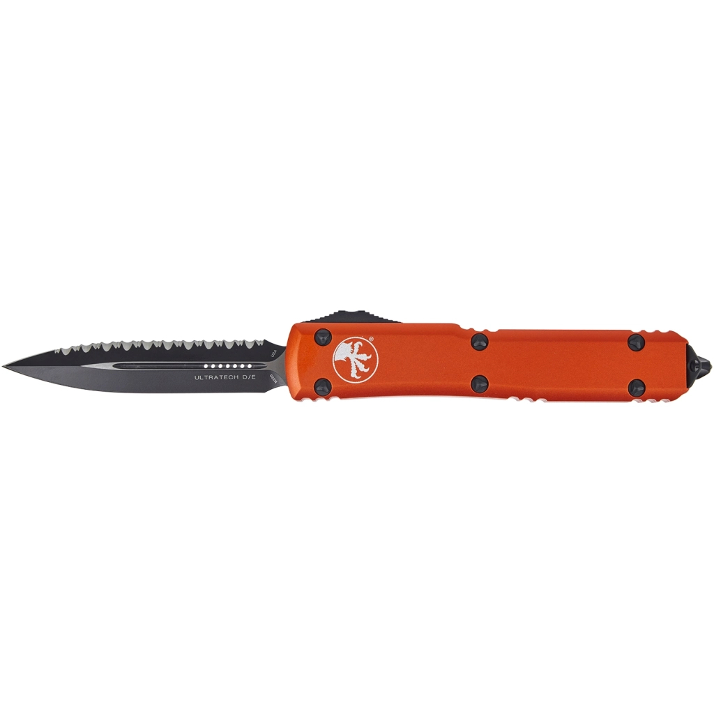 Ніж Microtech Ultratech Double Edge Black Blade FS Serrator Orange (122-3OR) - зображення 1