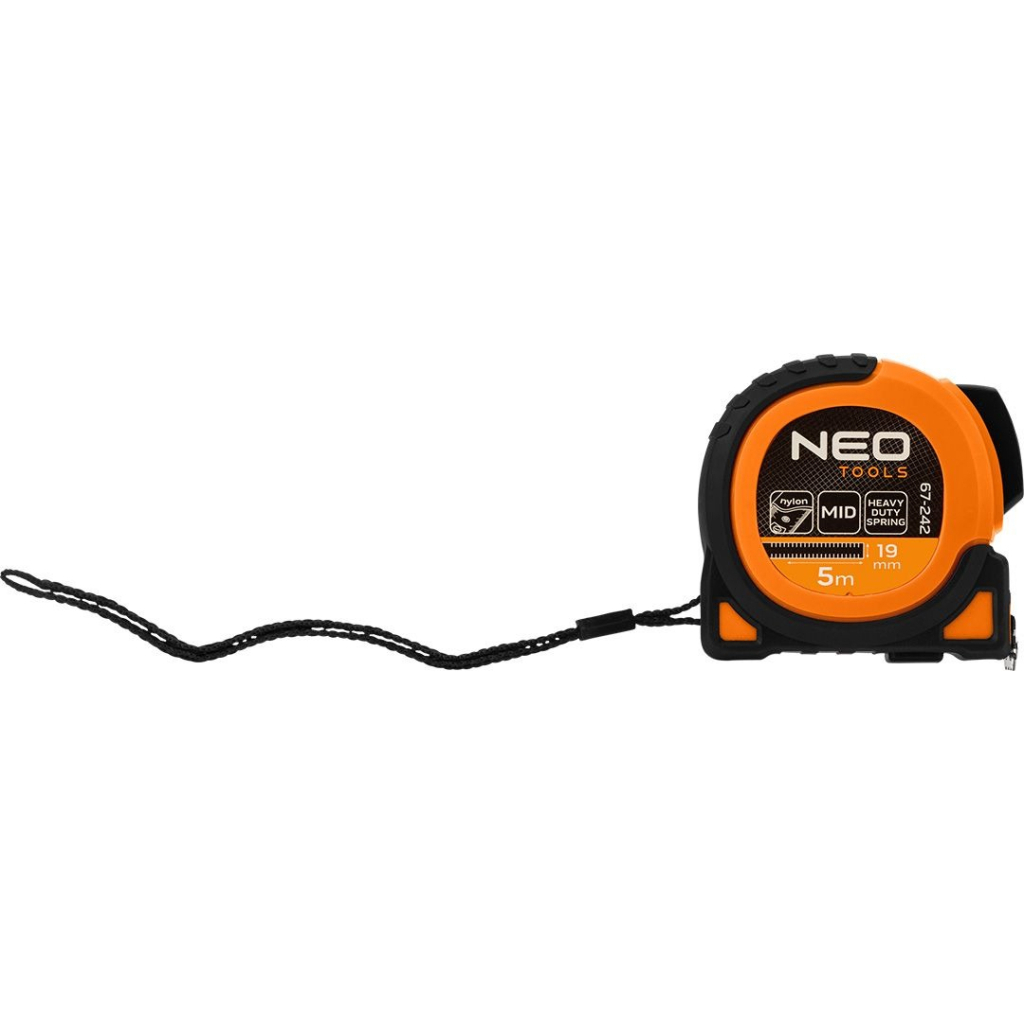 Рулетка Neo Tools Super Black, 5мx19мм, з фіксатором змотування, магніт (67-242) - зображення 6