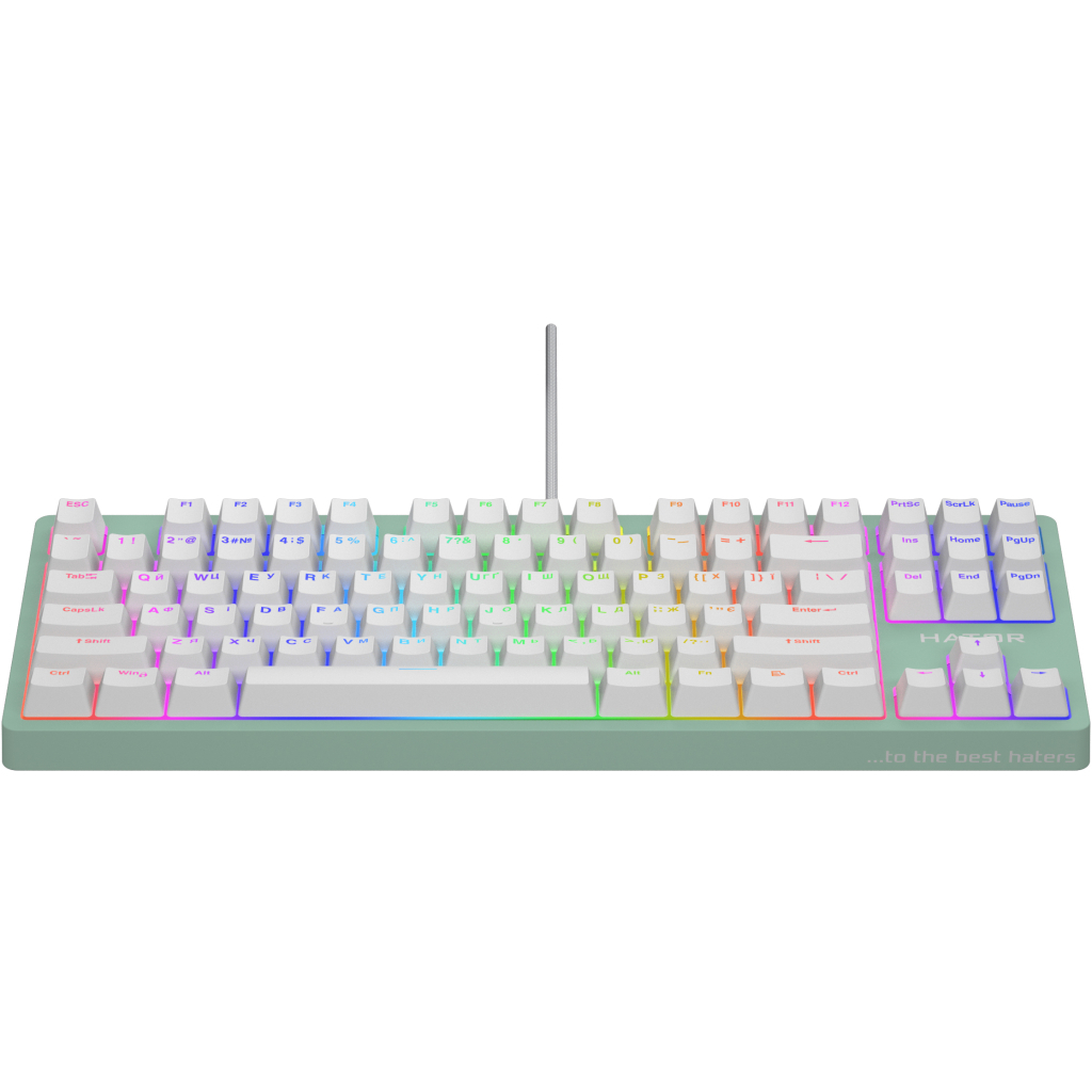 Клавіатура Hator Rockfall 2 Mecha TKL Orange USB Mint (HTK-723) - зображення 2