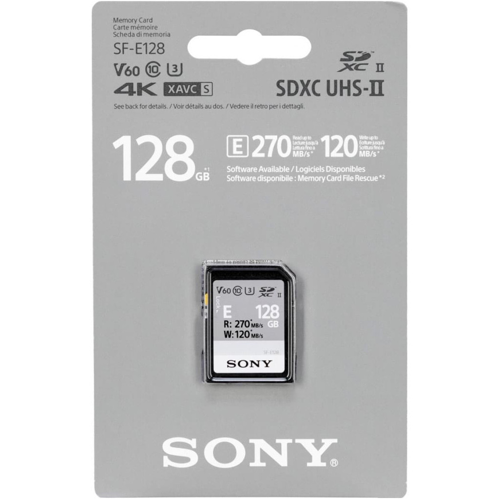 Карта пам'яті Sony 128GB SDXC class 10 UHS-II U3 V60 (SFE128A.ET4) - зображення 2