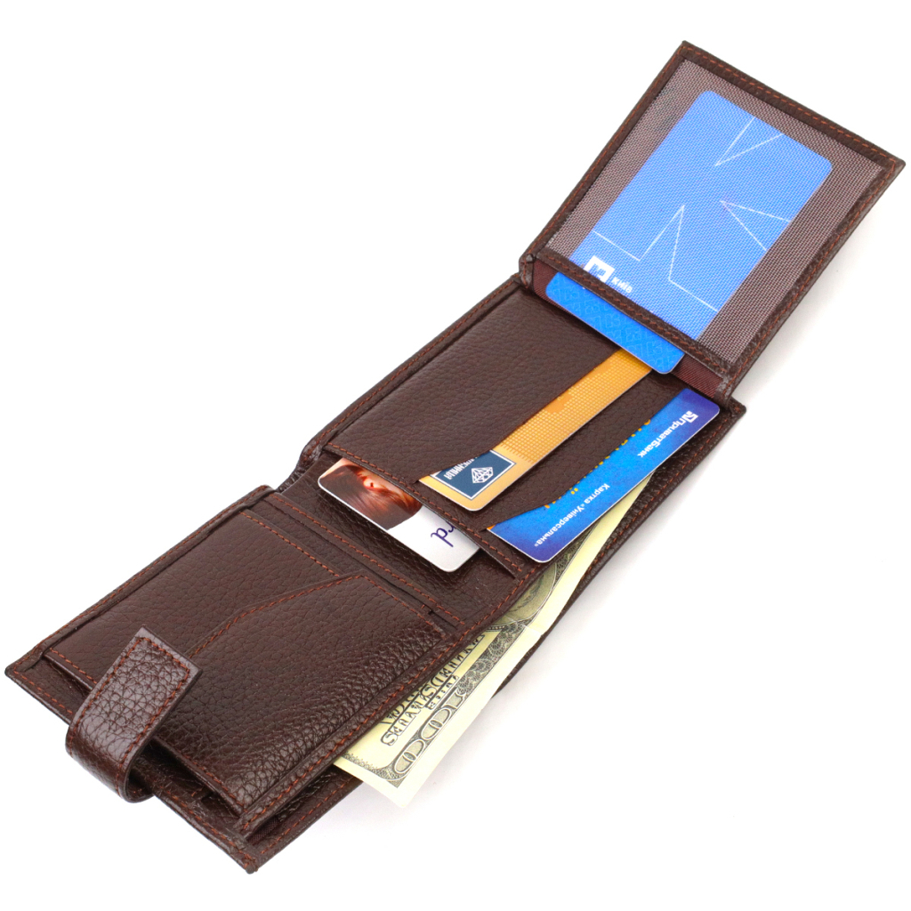 Гаманець Canpellini З натуральної шкіри Коричневий (21891) - зображення 7