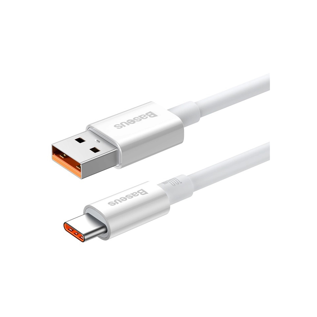 Дата кабель USB 2.0 AM to USB-C 1.0m Superior Fast Charging 100W moon white Baseus (P10320102214-01) - зображення 3