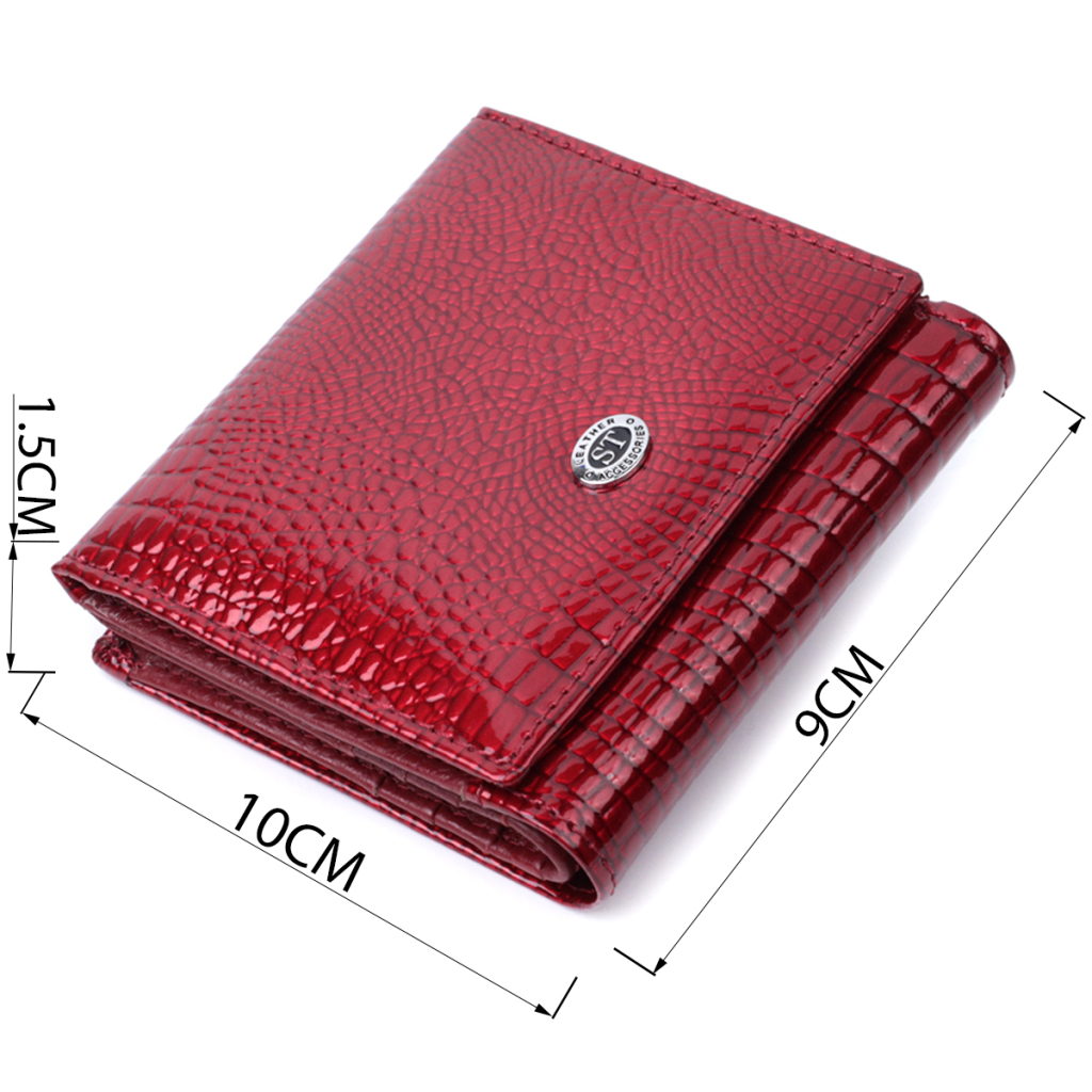 Гаманець ST Leather З натуральної шкіри Червоний (22687) - зображення 3