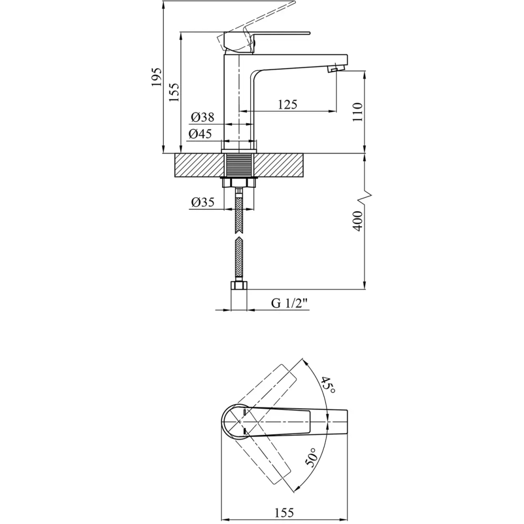 Змішувач Kroner Eifel-C010 (CV023603) - изображение 6