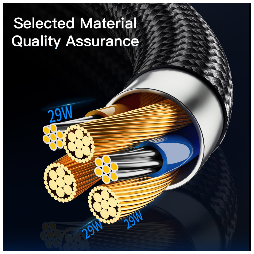 Дата кабель USB-C to Lightning 1.0m 29W LED black Essager (EXCTL-XY01-P) - зображення 8