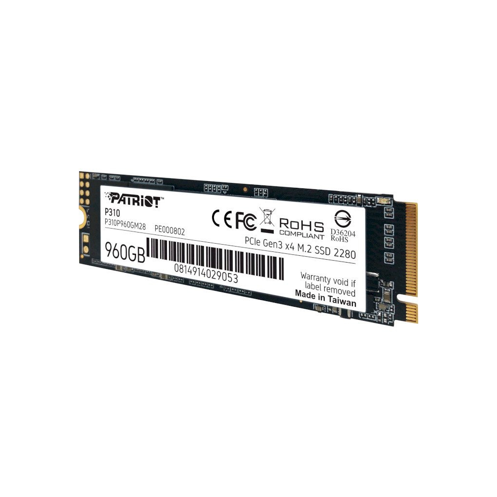Накопичувач SSD M.2 2280 960GB Patriot (P310P960GM28) - зображення 3