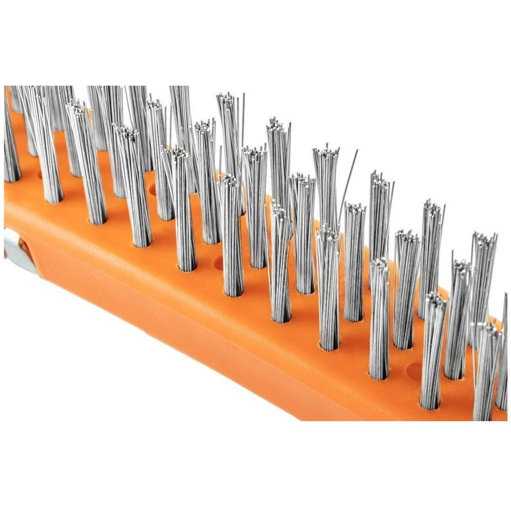 Щітка по металу Neo Tools 3х19 рядів, прямий дріт 0.3мм, 345мм, двокомпонентне руків'я (39-052) - зображення 2