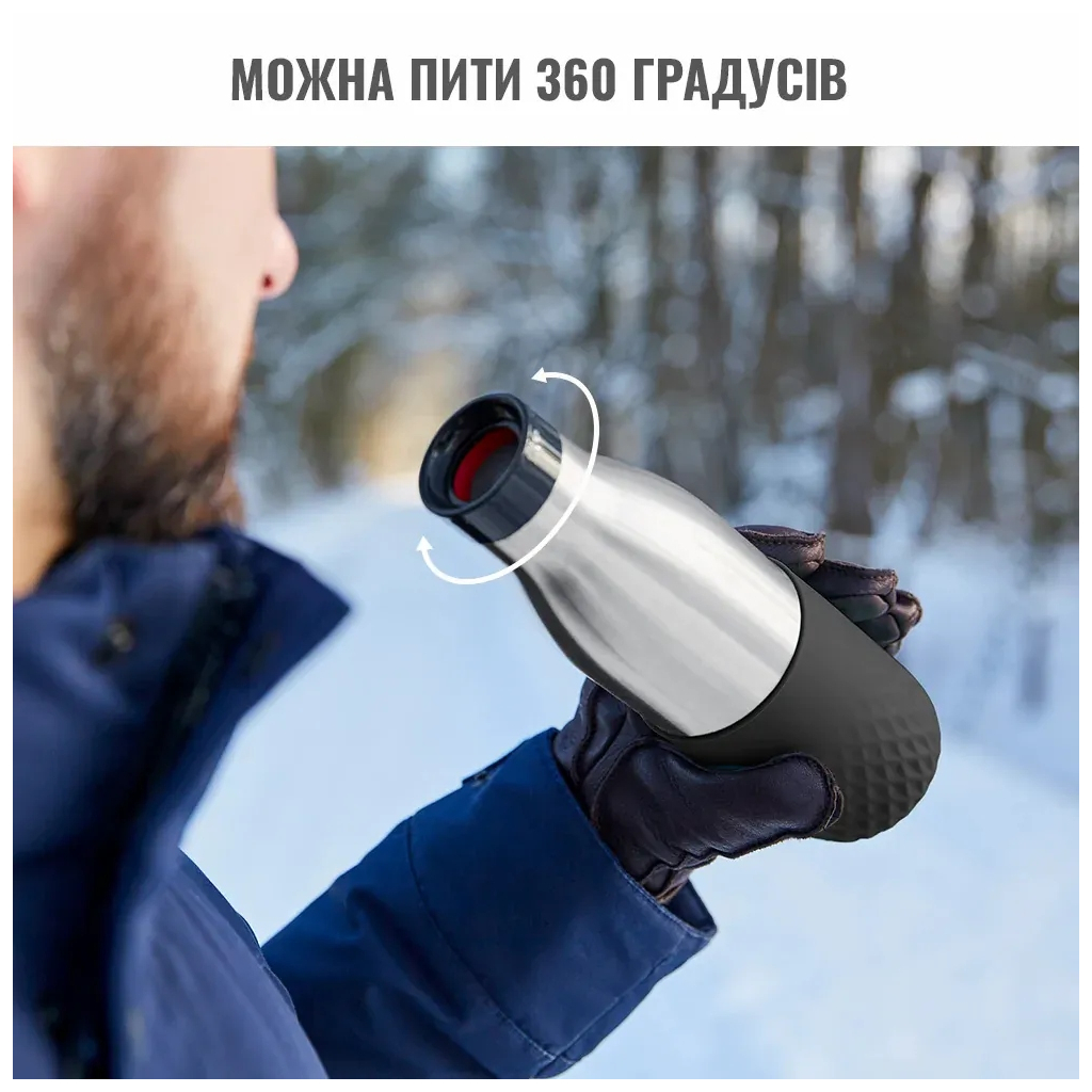 Термос Tefal Bludrop, 700мл, нержавіюча сталь, чорний (N3111110) - изображение 8