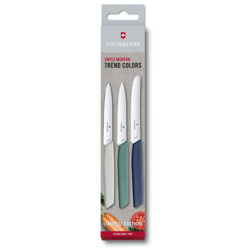 Набір ножів Victorinox Swiss Modern Paring Set 3 шт Urban (6.9096.3L1) - зображення 1