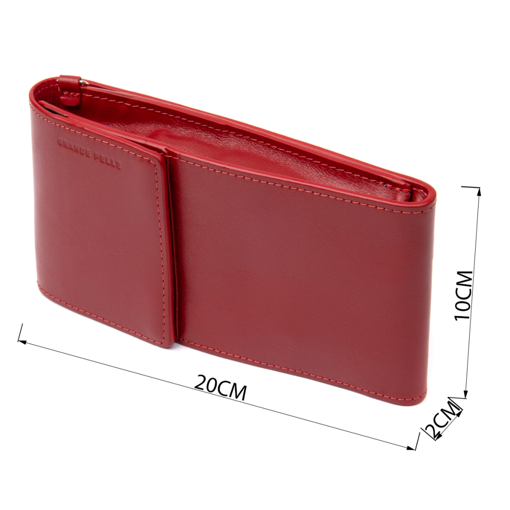 Сумка Grande Pelle З натуральної шкіри Червона (11441) - зображення 3