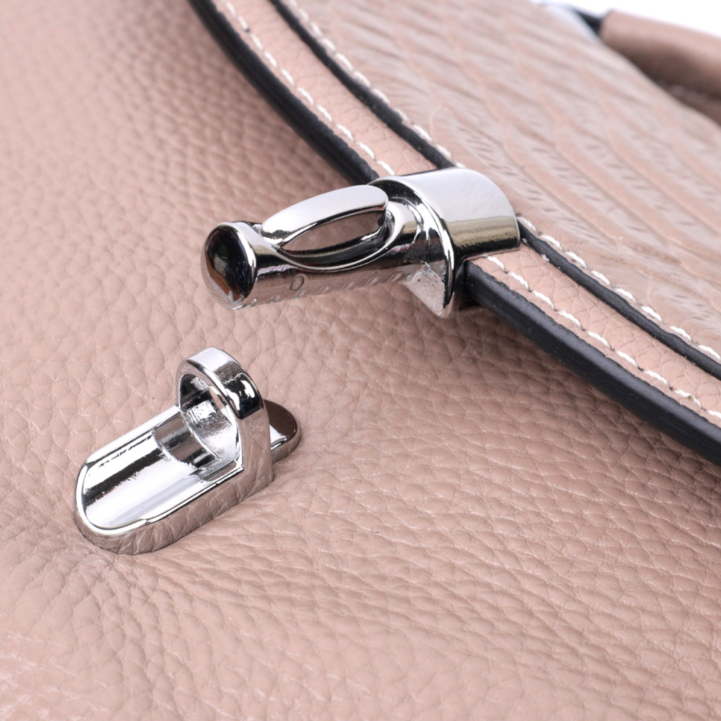 Сумка Vintage Жіноча шкіряна з металевою клямкою Бежева (22418) - зображення 6