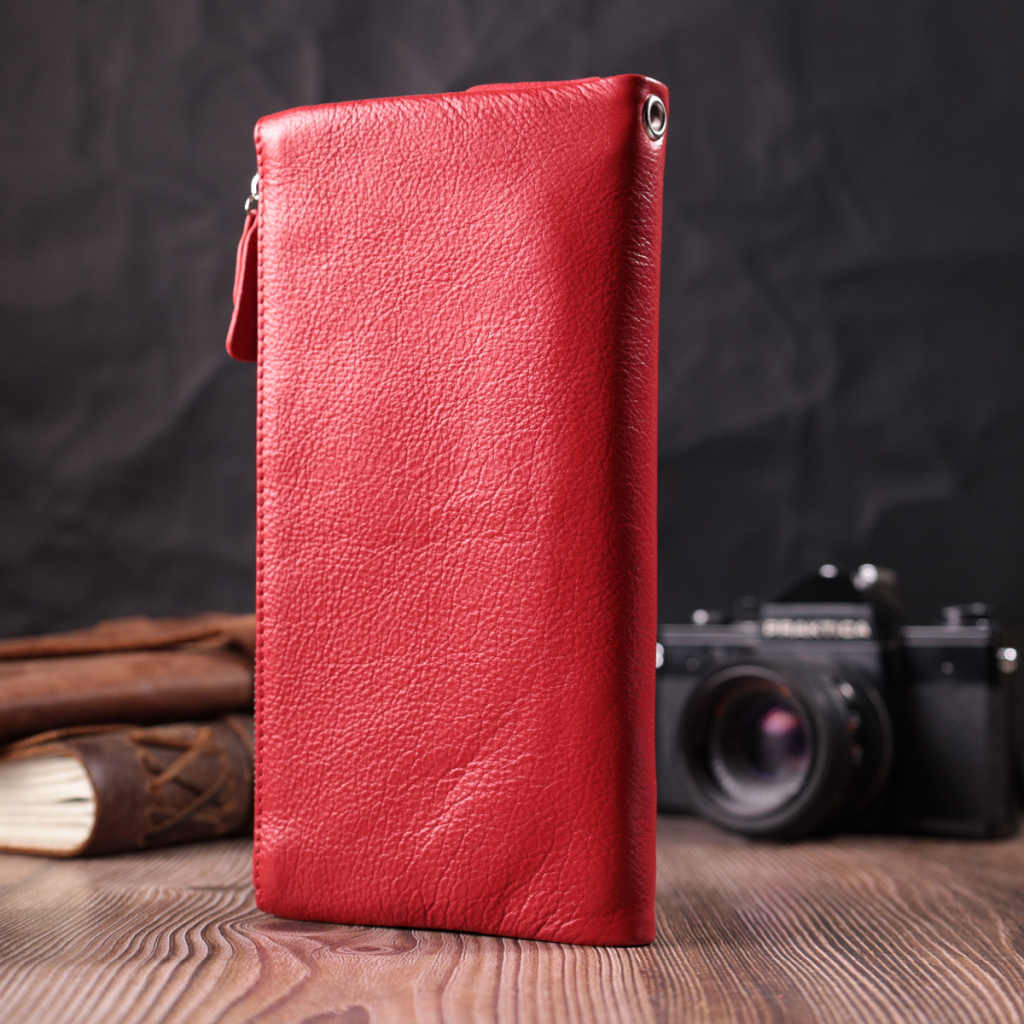 Гаманець ST Leather З натуральної шкіри Червоний (22526) - зображення 9