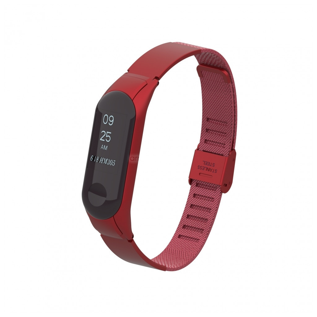 Ремінець до фітнес браслета Armorstandart Flat Milanese Band 4303 для Xiaomi Mi Band 4/3 Red (ARM55932) - зображення 1
