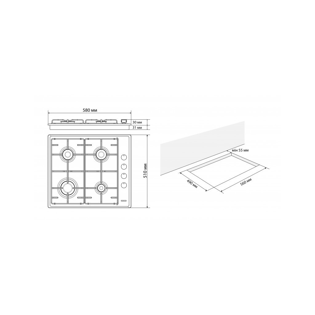 Варочна поверхня Eleyus NOTA 60 IS EF - зображення 11