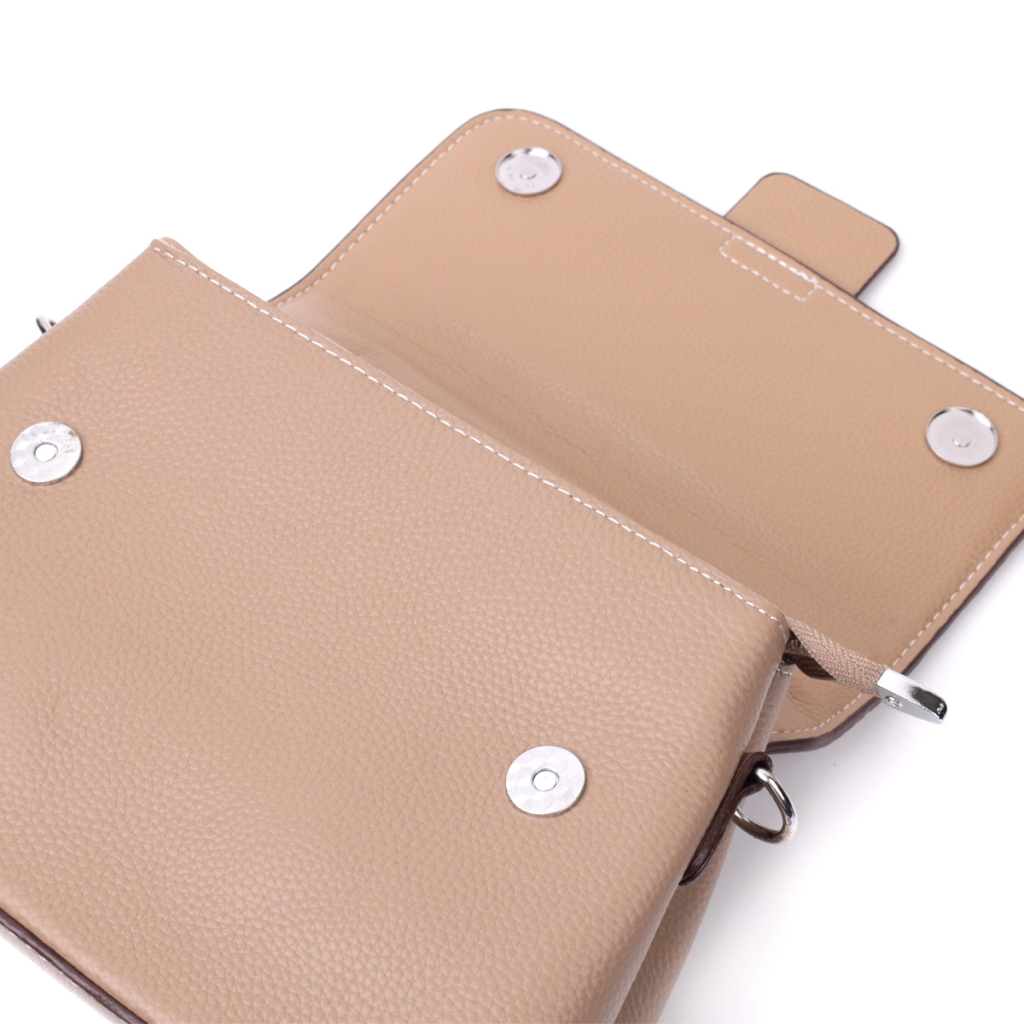 Сумка Vintage Жіноча сетчел із натуральної шкіри Бежева (22292) - зображення 6