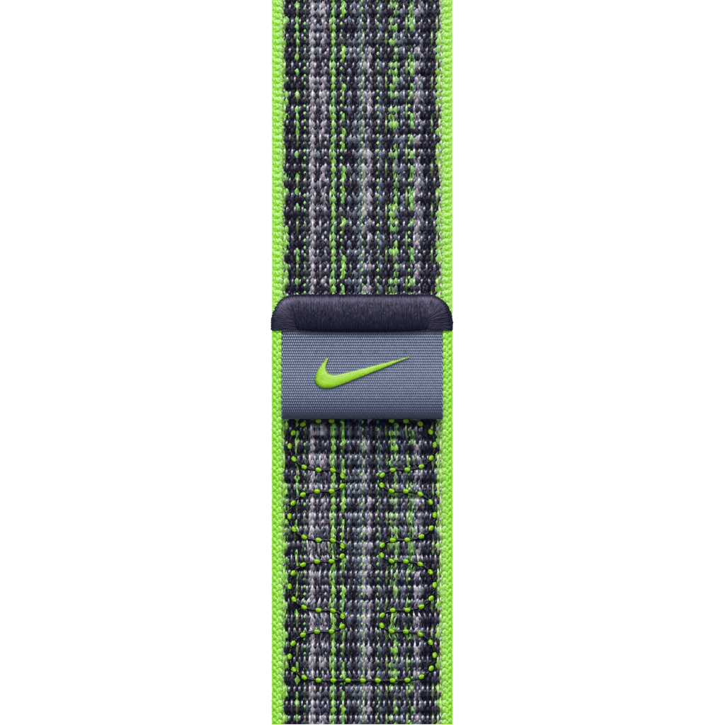 Ремінець до смарт-годинника Apple 45mm Bright Green/Blue Nike Sport Loop (MTL43ZM/A) - зображення 3