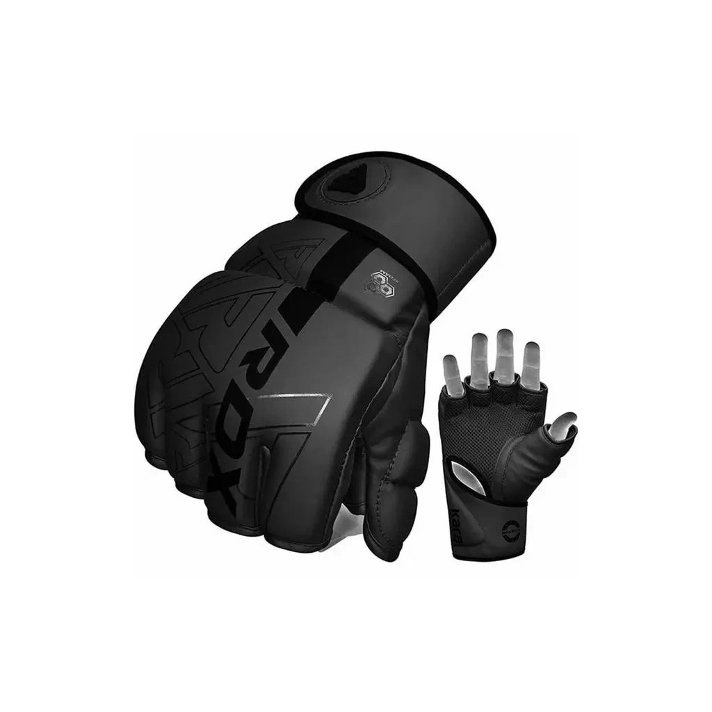 Рукавички для MMA RDX F6 Kara Matte Black Plus S/M (GSR-F6MB-S/M+) - зображення 4