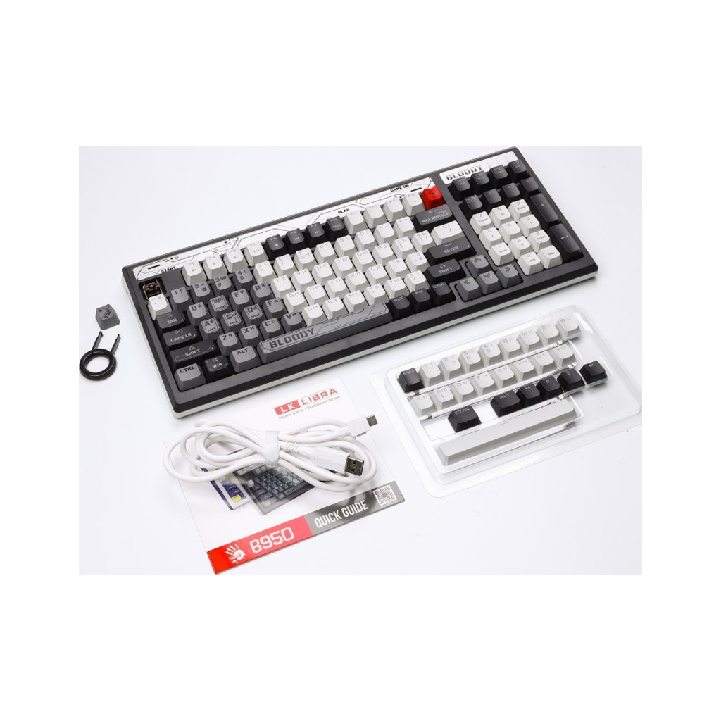 Клавіатура A4Tech Bloody B950 RGB LK Libra USB Warrior Grey (4711421995450) - зображення 10