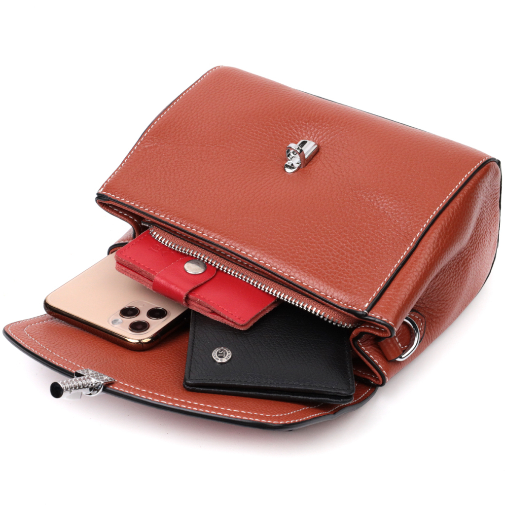 Сумка Vintage З натуральної шкіри Коричнева (22417) - зображення 8