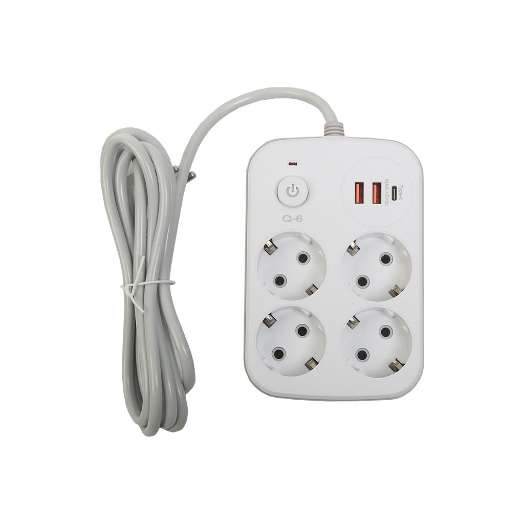 Мережевий фільтр живлення XoKo XK-SP-4-2-1-WH - зображення 1