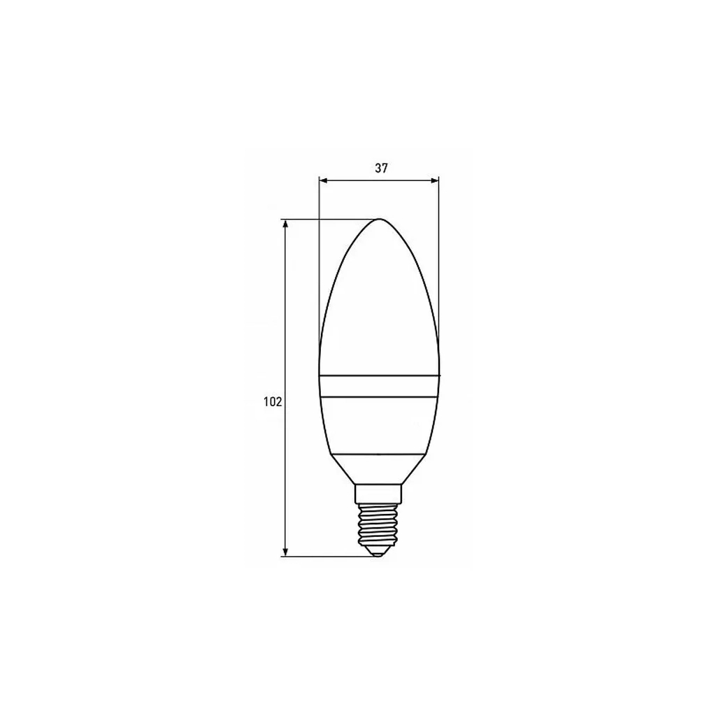 Лампочка Eurolamp LED CL 8W E14 4000K 220V (LED-CL-08144(P)) - picture 3