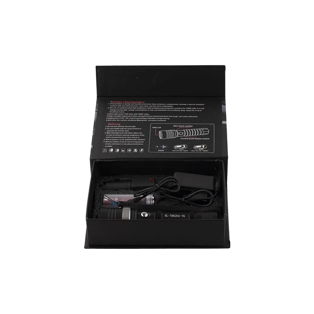 Ліхтар X-Balog BL-T8626A-T6 алюмінієвий діапазон до 600 м (L073) - зображення 8