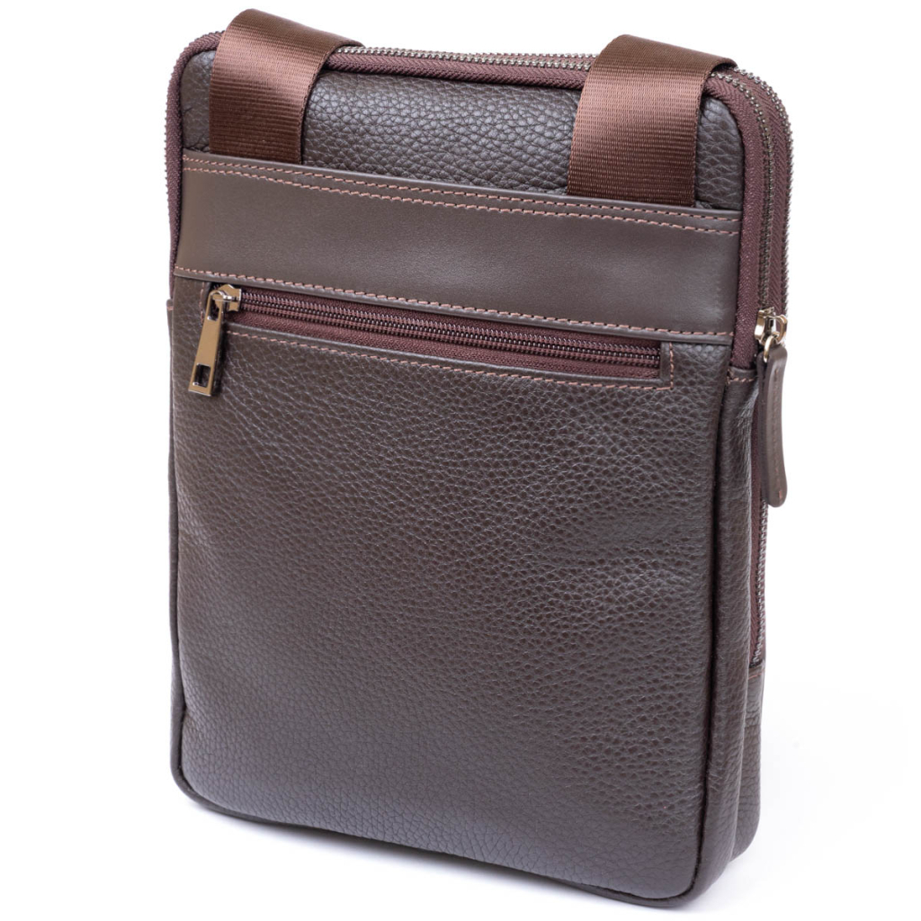 Сумка Shvigel На два відділення шкіряна Коричнева (11286) - зображення 2