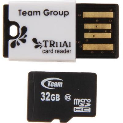 Карта пам'яті Team 32GB class 10 Team + Reader (TUSDH32GCL1029) - зображення 1