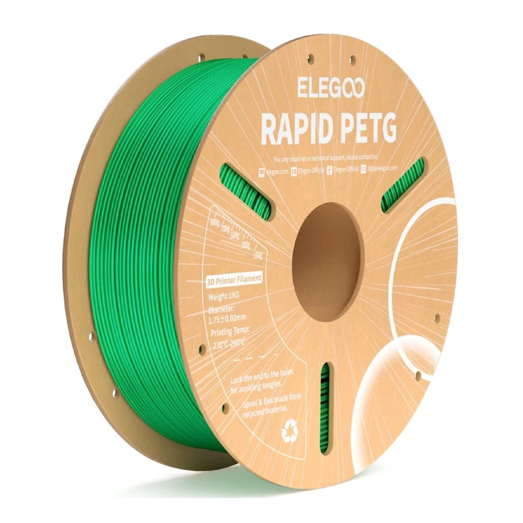 Пластик для 3D-принтера ELEGOO Rapid PETG 1кг, 1.75мм, green (50.203.0220) - зображення 1