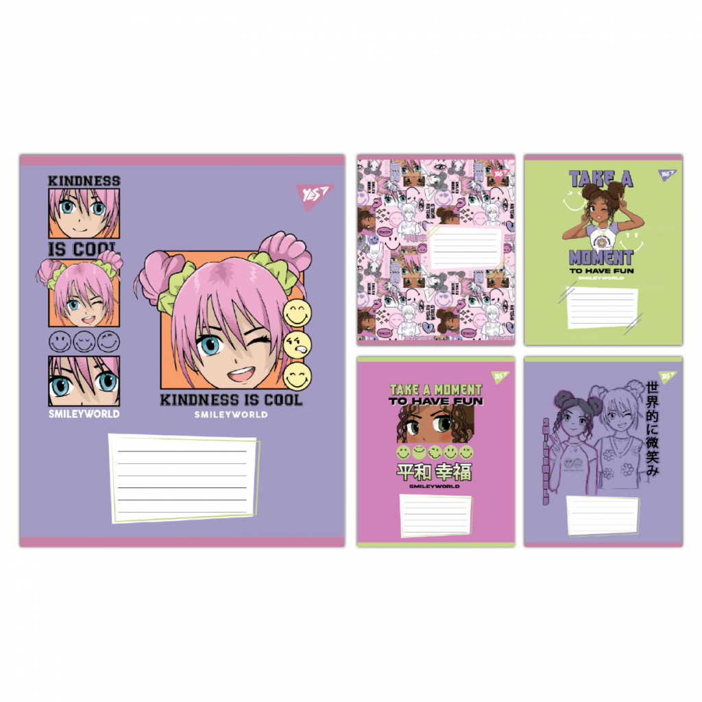 Зошит Yes Smiley World Cool А5 12 аркушів клітинка (767658) - зображення 1